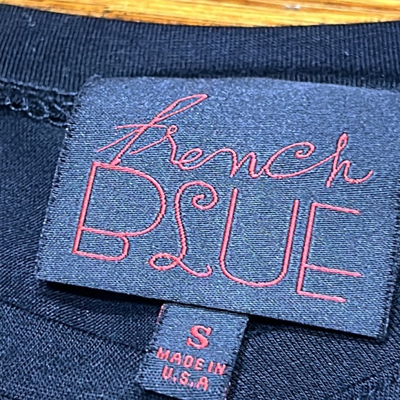 French Blue black batwing style top. Sequin detail. Size Small. New with tags. - Picture 2 of 11